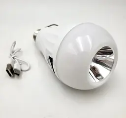 Світлодіодна LED-лампа 20 W акумуляторна з ліхтарем (знімні 2 × 18650) - мініатюра 8
