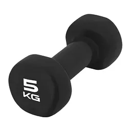 Гантель вінілова PowerPlay 4125 Achilles 5 кг Чорна 1 шт (PP_4125_5kg)