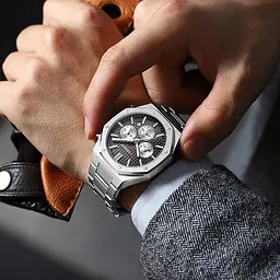 Годинник наручний Curren 8440 Silver Black Silver (18693) - мініатюра 2