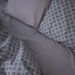 Простирадло MirSon Бязь 17-4740 Rhombuses 220x240 см сіре (2200008928223) - мініатюра 3