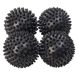 Колючий м'яч TECOFIT Fitness PVC Spiky ball 7 см Чорний (TOP20026015) - мініатюра 2