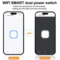 Автоматичне введення резерву АВР Wi-Fi eWeLink TOMZN TOQ7e 4P 220V 125A перемикач живлення трифазний 4х полюсний (19648) - мініатюра 5