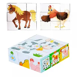 Кубики Свійські тварини Bamsic 411 Різнокольоровий shop (4820123762625)