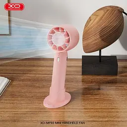 Вентилятор XO MF93 Mini Desktop/Handheld Fan 400mAh рожевий - мініатюра 2
