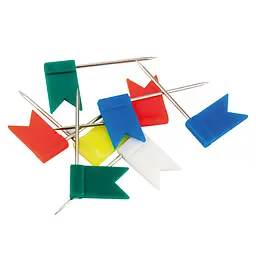 Кнопки-гвоздик Axent (30 шт) Прапорці в пластиковому контейнері (10) 4215