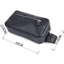 Сумка-бананка Shvigel 22826 21х11.5х5.5 см Чорна - мініатюра 6