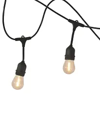 Гірлянда на сонячній батареї Goldlux 328656 Party LED 2700K IP44 чорна з лампочками