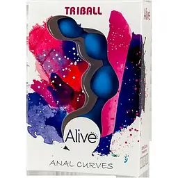 Анальні кульки Alive Triball Blue - мініатюра 2