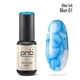 Аква-чорнила для дизайну нігтів PNB Blur Ink Blue 01, 4 мл     - мініатюра 2