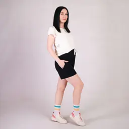 Шорти для вагітних з високим поясом на животик Tiana Style розмір 54/56 Чорний