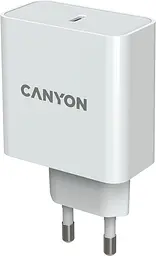 Зарядний пристрій Canyon H-65 GaN PD 65W QC 3.0 White - мініатюра 2