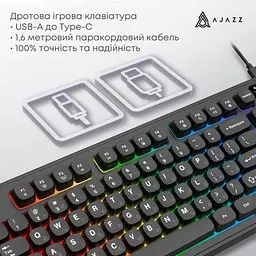 Клавіатура Ajazz AF98 USB UA Black (AF98-B) - мініатюра 7