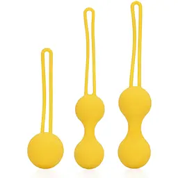 Набір вагінальних кульок Loveline Kegel Ball Exercise Set 3 шт (жовтий)