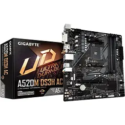 Материнська плата Gigabyte A520M DS3H AC Socket AM4 - мініатюра 2