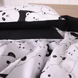 Підковдра MirSon Ranforce Elite 17-4849 White bear 110 x 140 см чорно-біла (2200009584329) - мініатюра 7
