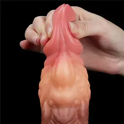 Фалоімітатор Dual-Layered Silicone Nature Cock 7.0'' 18 см коричневий - мініатюра 8