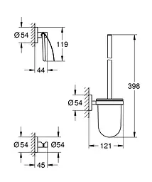 Набір аксесуарів до вбиральні Grohe QuickFix Start 41204000 Хром - мініатюра 2