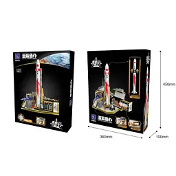Конструктор Pantasy Joyside Series LANDSPACE - Лабораторія космічної ракети мрії без фігурок (11023) - мініатюра 4