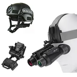 Бінокуляри нічного бачення NV8300 HD 4K (до 500м) + шолом (ABS пластик) + кріплення FMA L4G24 + карта 64Гб
