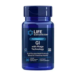 Пробіотик Life Extension FLORASSIST Probiotic GI with Phage Technology, 30 вегакапсул для підтримки травної системи