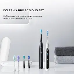 Електрична зубна щітка Oclean X Pro 20 S Duo Set White+Black - мініатюра 2