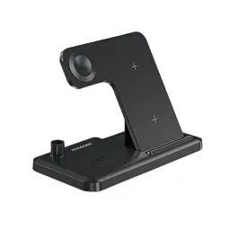 Зарядний пристрій Essager 4-in-1 wireless charger 15W foldable desktop black (EWXZM-JC01-Z) - мініатюра 3
