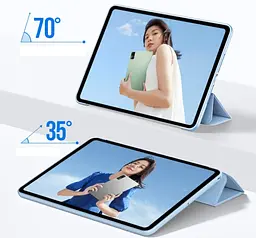 Чохол-книжка DK для Xiaomi Pad 6/6 Pro 11" Еко-шкіра силікон Smart Case white ice - мініатюра 3