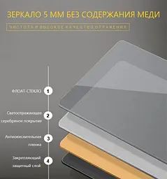 Дзеркало Dusel DE-M3011 80x65 см Сенсорне включення + підігрів, Білий - мініатюра 2