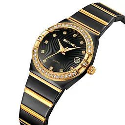 Годинник наручний жіночий 2342BKGD Black-Gold Skmei acs0030006 - мініатюра 2