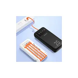 Батарея універсальна Dudao K6Pro+ 20000mAh 10W with USB-C/Lightning/MicroUSB/USB-A cables (6977196682393) - мініатюра 5