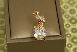 Кулон Xuping Jewelry пава для тоненької цепочки 2,5 см золотистий