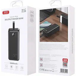 Зовнішній акумулятор XO PR240 30000mAh 22.5W Black [120550] - мініатюра 4