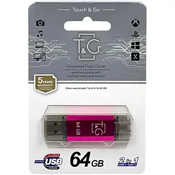 Накопичувач флеш T&G 009 Star 64 GB Type-C для Apple 15 серії фуксія