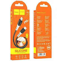 Дата кабель Hoco X82 Silicone Type-C to Lightning 20W (1m) Black - мініатюра 5