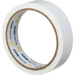 Скотч Buromax двосторонній на тканинній основі 24 мм х 10 м, білий (BM.7506)