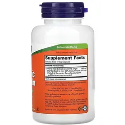 Куркумін Now Foods Turmeric Curcumin 60 вегетаріанських капсул - мініатюра 2