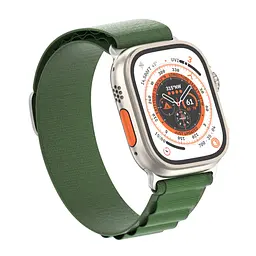 Ремінець для Apple Watch 49/46/45/44/42 (Series 1-3), зелений, Alpine Loop Alpina Band, тканинний поліестеровий ремінець для смарт-годин, дихаючий, для активного відпочинку та спорту, ArmorStandart (ARM64981) - мініатюра 2