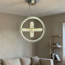 Дизайнерська підвісна LED-люстра для вітальні Linisoln 009-50*40*30 FG, 90 Вт, ширина 50×40×30 см - мініатюра 3