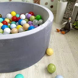 Сухий басейн Стриб&Скок + 200 кульок Плюш велюр сірий - мініатюра 5