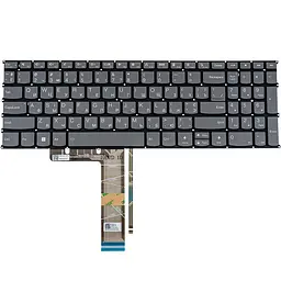 Клавіатура для ноутбука LENOVO (IdeaPad: 3-15 3-17 series) ukr темно-сірий без кадру підсвічування клавіш