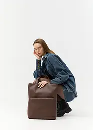 Жіноча сумка Sambag Largo шоколадна 41 х 30 х 10 см (93220020) - мініатюра 5