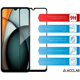 Скло захисне ACCLAB Full Glue Xiaomi Redmi A3 Black (1283126591327) - мініатюра 3