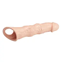 Насадка на пеніс Pretty Love Extension Penis Sleeve Blocks, 28 см (тілесний) - мініатюра 4