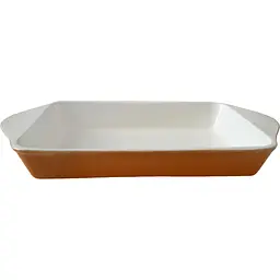 Форма чавунна Mazhura Cast Iron прямокутна з ручками 36.5х18.5 см помаранчева (mzXG601O)