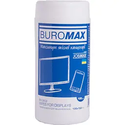 Салфетки Buromax Jobmax для чистки экранов и оптики 100 шт (BM.0802)