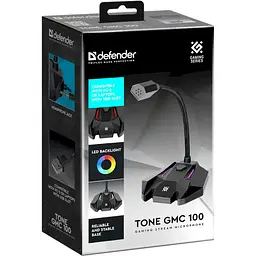 Стрімовий мікрофон Defender Tone GMC 100 USB LED (кабель 1.5м) Чорний - мініатюра 7