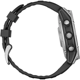 Смарт-годинник Garmin Fenix E 47mm AMOLED Stainless Steel with Black Silicone Band (010-03025-02/00) [116559] - мініатюра 8