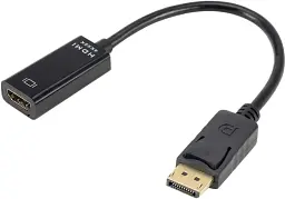 Адаптер STLab DisplayPort Male – HDMI 4K Ultra HD Female, чорний (U-996-4K)