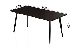 Стіл журнальний Монтана Ferrum-decor 45x100x50 Чорний метал ДСП Венге Магія 16 мм (FRD-106713) - мініатюра 6