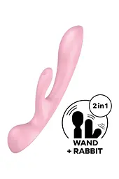 Вібратор-кролик Satisfyer Triple Oh 24 см рожевий - мініатюра 5